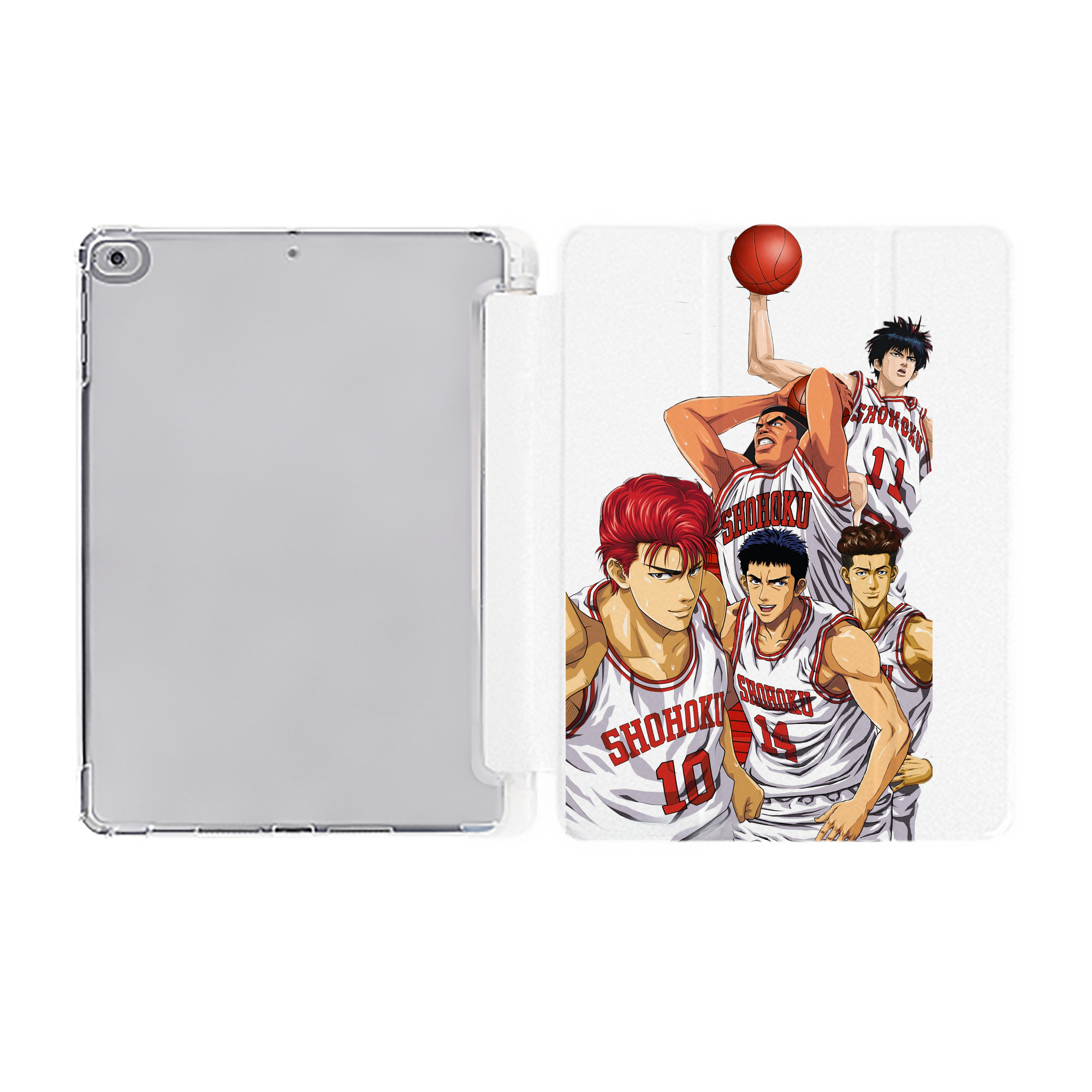 （画像用） SLAM DUNK／スラムダンク IPad ケース ペン収納付き 三つ折りスタンド PUレザー×シリコン 対応機種9.5/10.5/10.9インチ